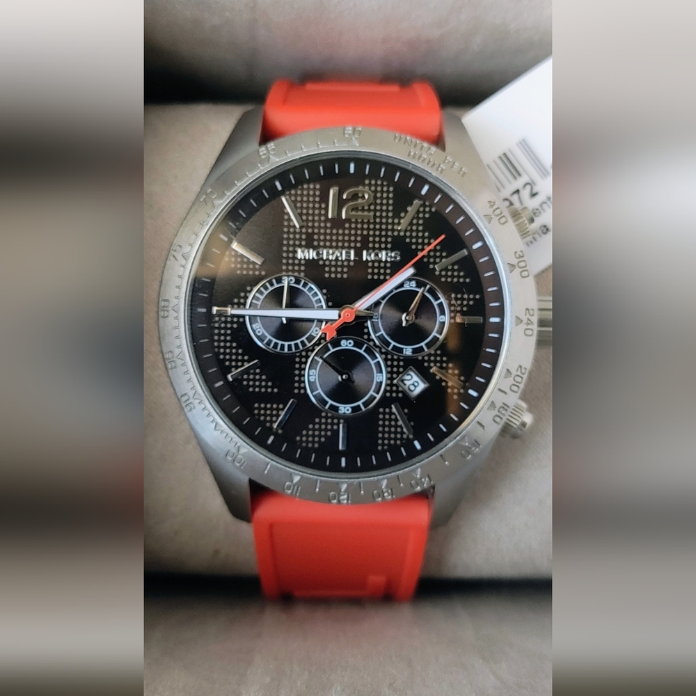 Burnt Orange Michael Kors NEW Chronograph watch (unisex)